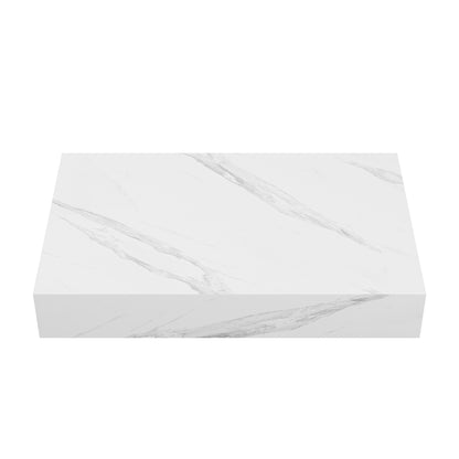 Swiss Madison, Monaco 36" Floating Bathroom Shelf in White Marble (SM-VS252)