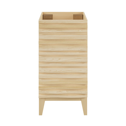 Swiss Madison, Cascade 18” Bathroom Vanity in Brown Oak- Cabinet Only