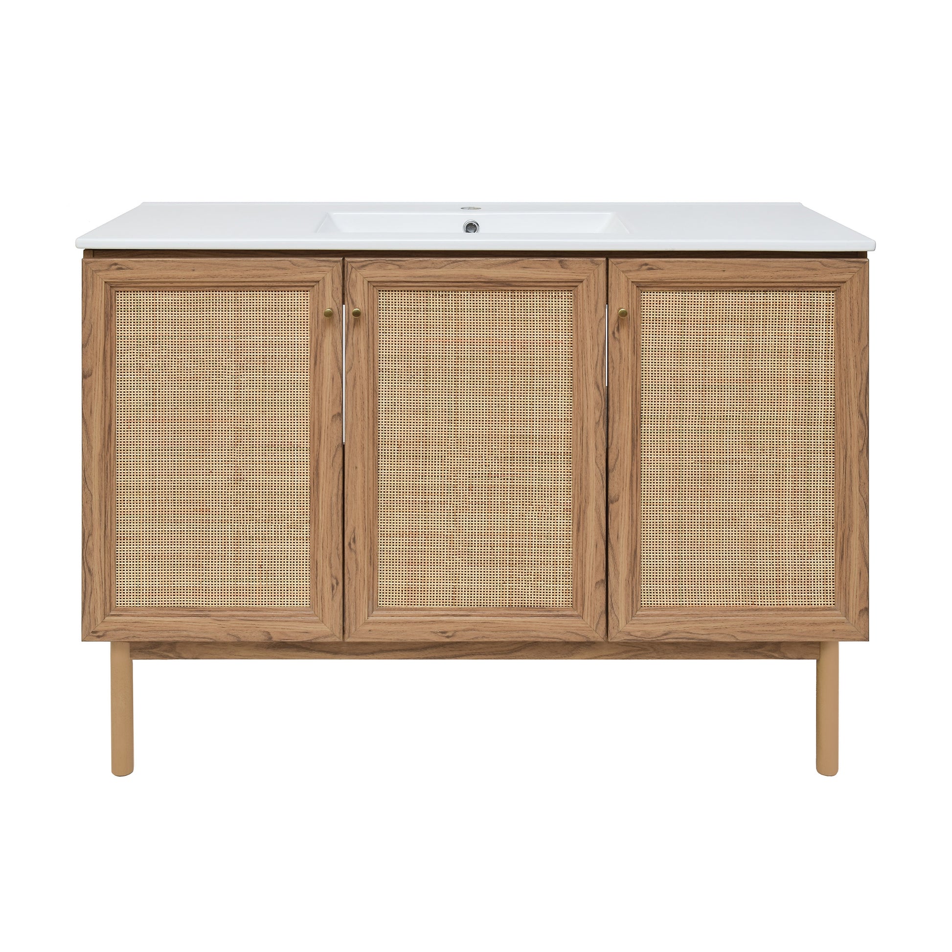 Swiss Madison Classe 48-inch freestanding bathroom vanity in Golden Oak — view 11