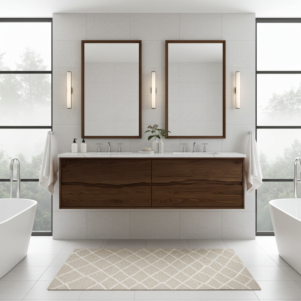 Vanderloc Ventura Four-Drawer Double Bath Floating Vanity