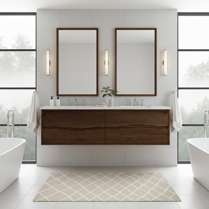 Vanderloc Ventura Four-Drawer Double Bath Floating Vanity