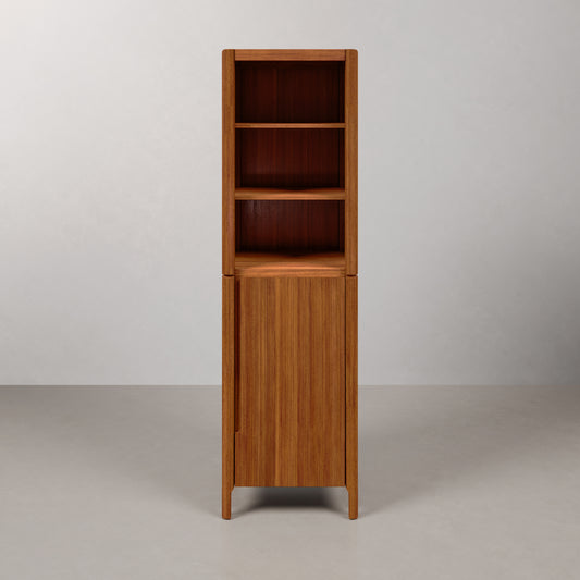 Sequoia 21 in. W x 17 in. D x 72 in. H Free Standing Linear Cabinet In Mango Wood Finish | Water Creation