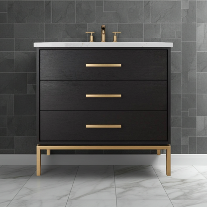 Vanderloc Rift White Oak Three-Drawer Single Bath Vanity