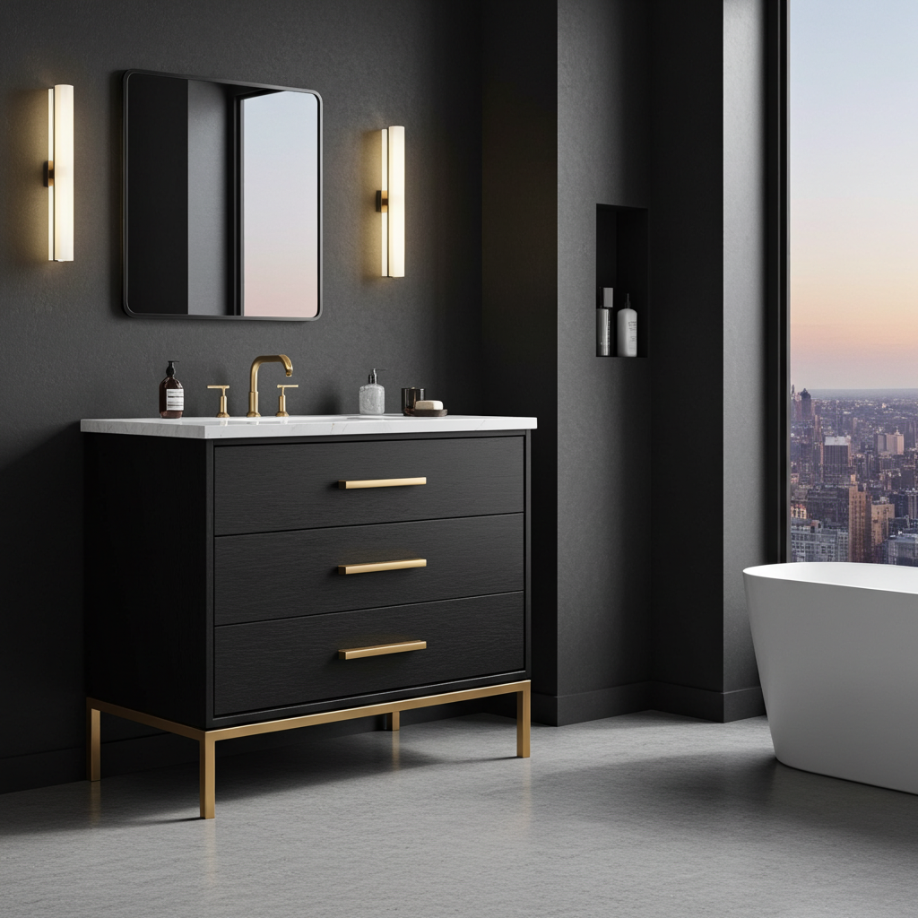 Vanderloc Rift White Oak Three-Drawer Single Bath Vanity