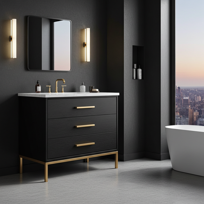 Vanderloc Rift White Oak Three-Drawer Single Bath Vanity
