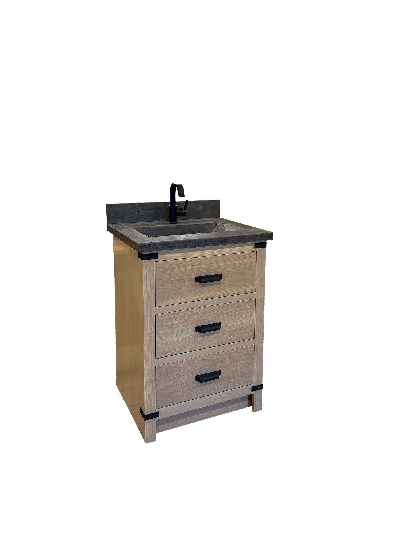 Trusty Wood Lexington Bathroom Vanity 24" with Two Drawers