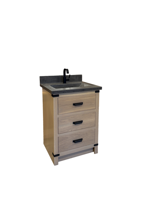 Trusty Wood Lexington Bathroom Vanity 24" with Two Drawers