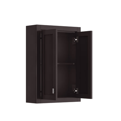 Madison 24 in. W x 33 in. H x 8 in. D Bathroom Storage Toilet Topper in Espresso | Water Creation