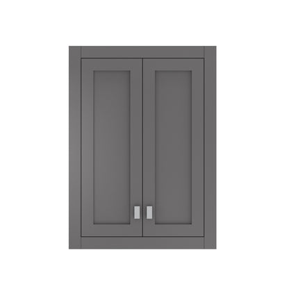 Madison 24 in. W x 33 in. H x 8 in. D Bathroom Storage Toilet Topper in Cashmere Grey | Water Creation