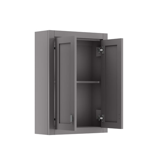 Madison 24 in. W x 33 in. H x 8 in. D Bathroom Storage Toilet Topper in Cashmere Grey | Water Creation
