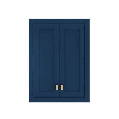 Madison 24 in. W x 33 in. H x 8 in. D Bathroom Storage Wall Cabinet in Monarch Blue | Water Creation