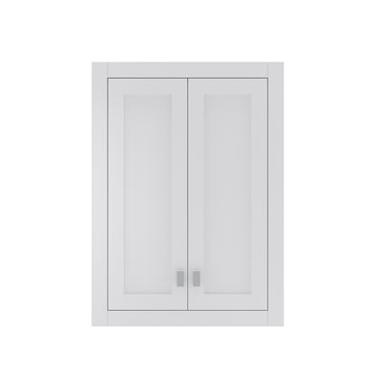 Madison 24 in. W x 33 in. H x 8 in. D Bathroom Storage Toilet Topper in Pure White | Water Creation