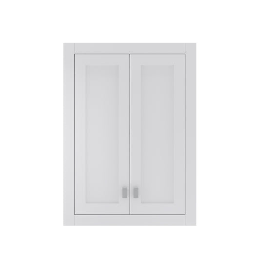 Madison 24 in. W x 33 in. H x 8 in. D Bathroom Storage Toilet Topper in Pure White | Water Creation