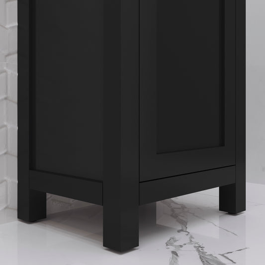 MIA 18 in. W Bath Vanity in Espresso Finish with Ceramics Integrated Vanity Top with White Basin | Water Creation