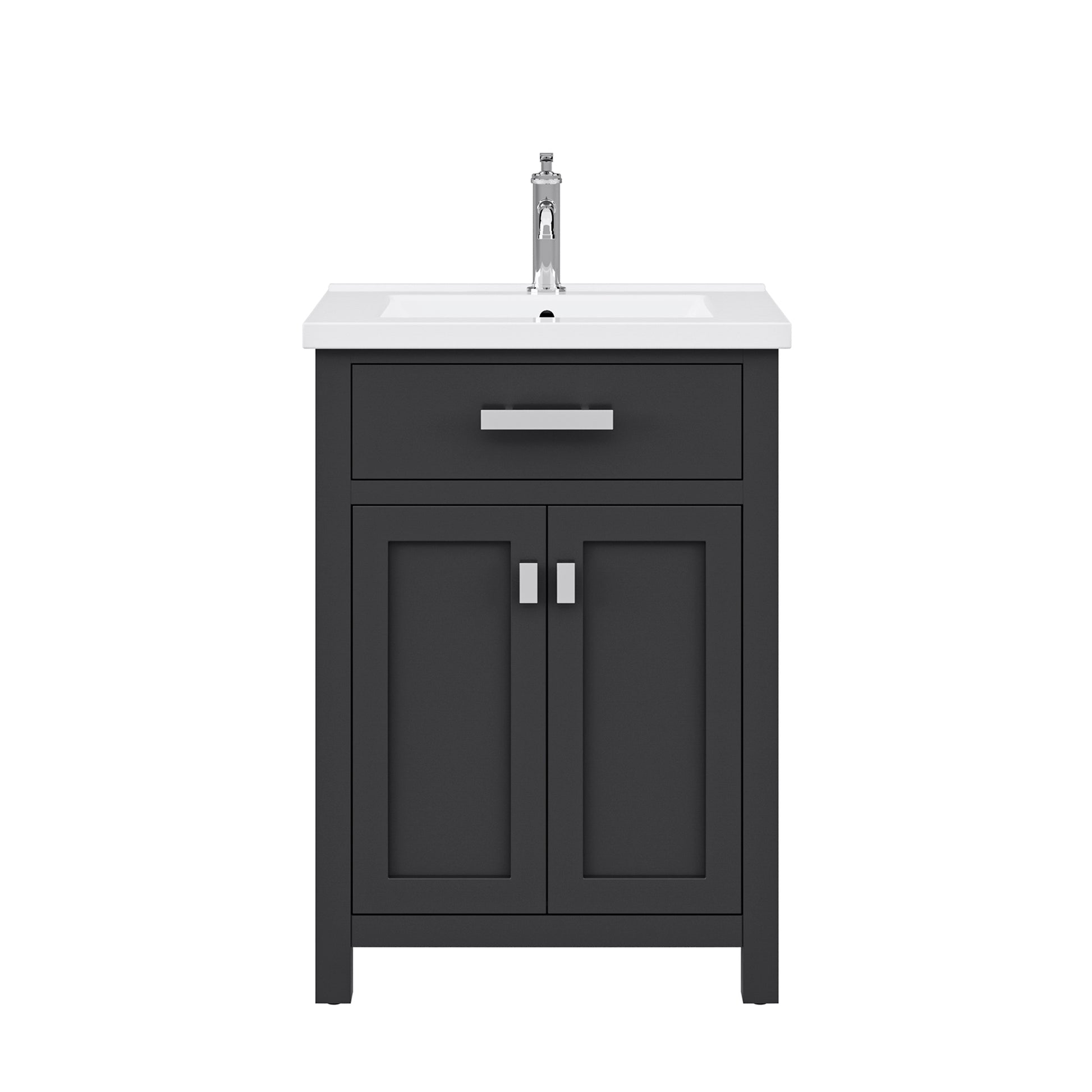 Myra 24 in. Bath Vanity in Espresso with Integrated Ceramics Vanity Top and Sink | Water Creation