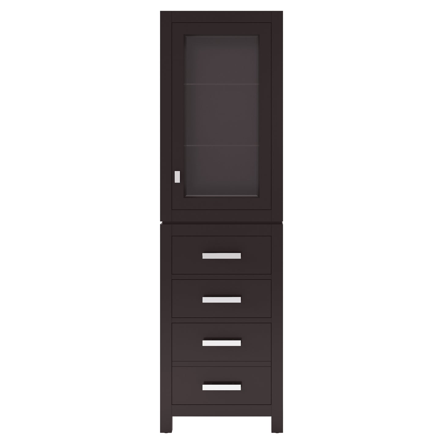 Madison 21 in. x 17 in. D x 72 in. H Free Standing Linen Cabinet in Espresso | Water Creation