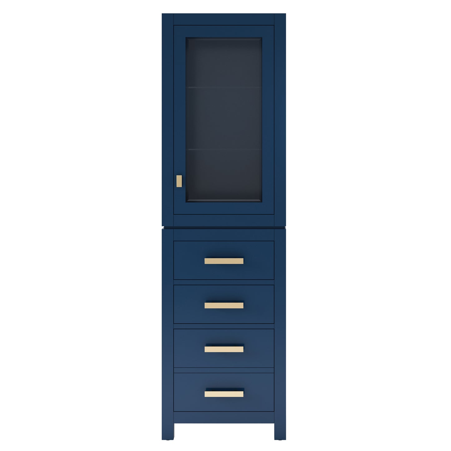 Madison 21 in. W x 17 in. D x 71 in. H Monarch Blue Free Standing Linen Cabinet | Water Creation