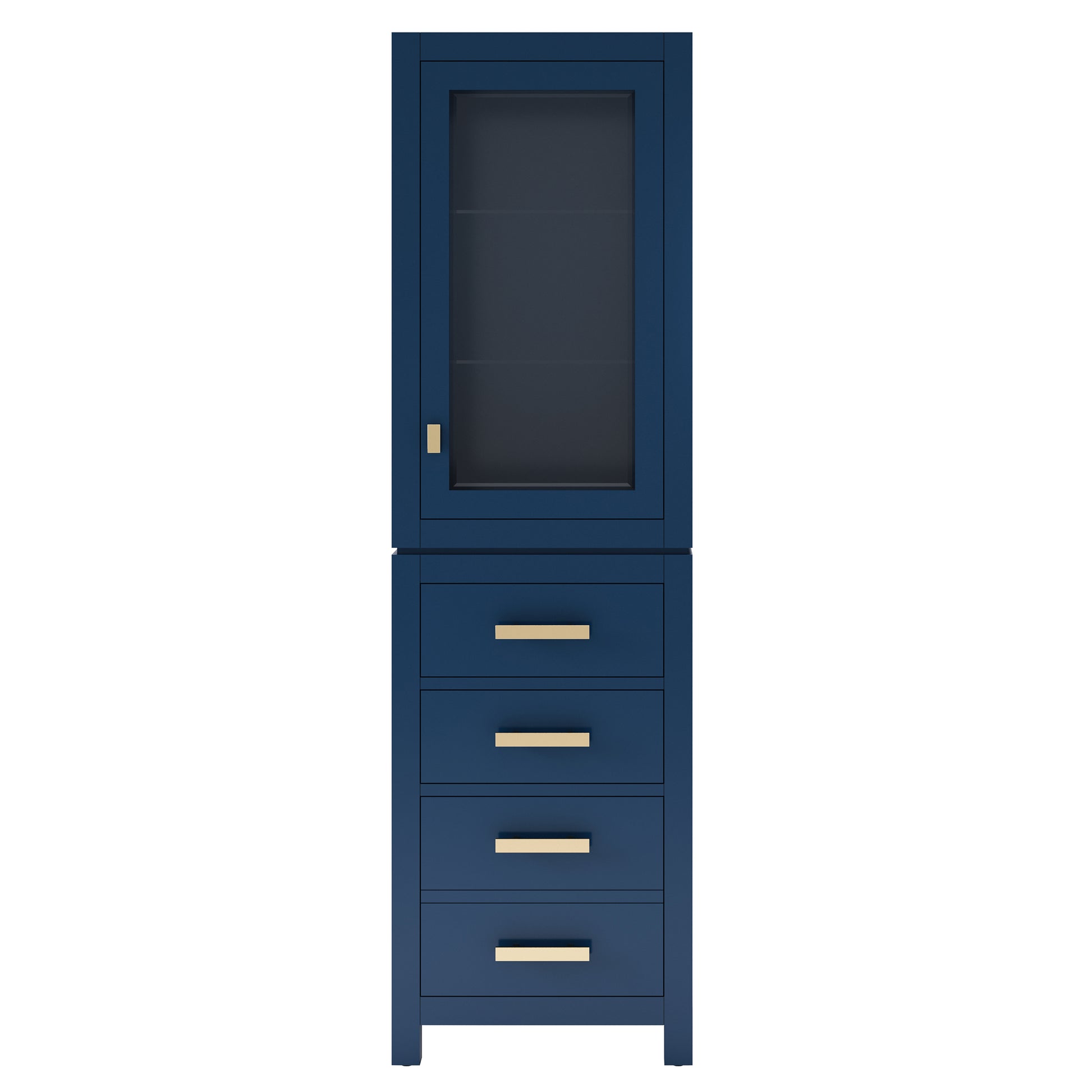 Madison 21 in. W x 17 in. D x 71 in. H Monarch Blue Free Standing Linen Cabinet | Water Creation