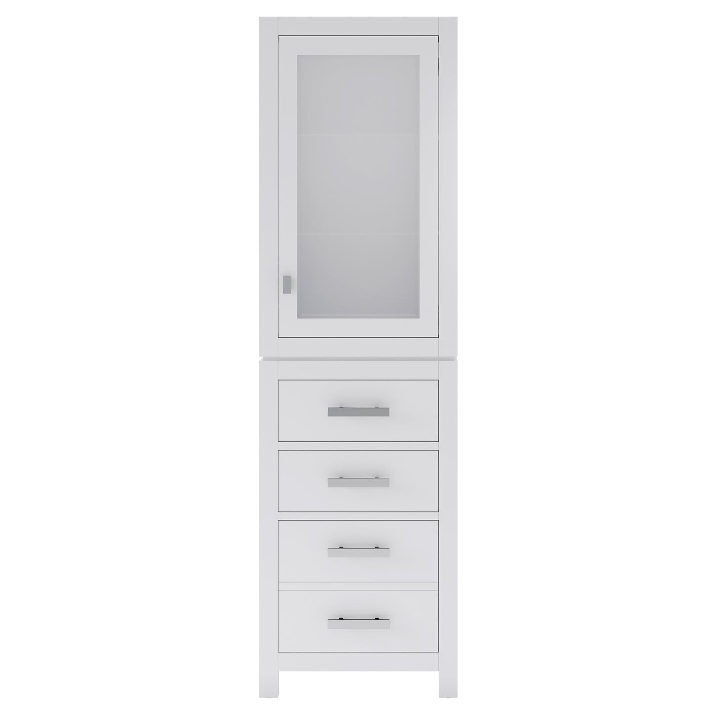 Madison 21 in. x 17 in. D x 72 in. H Free Standing Linen Cabinet in White | Water Creation