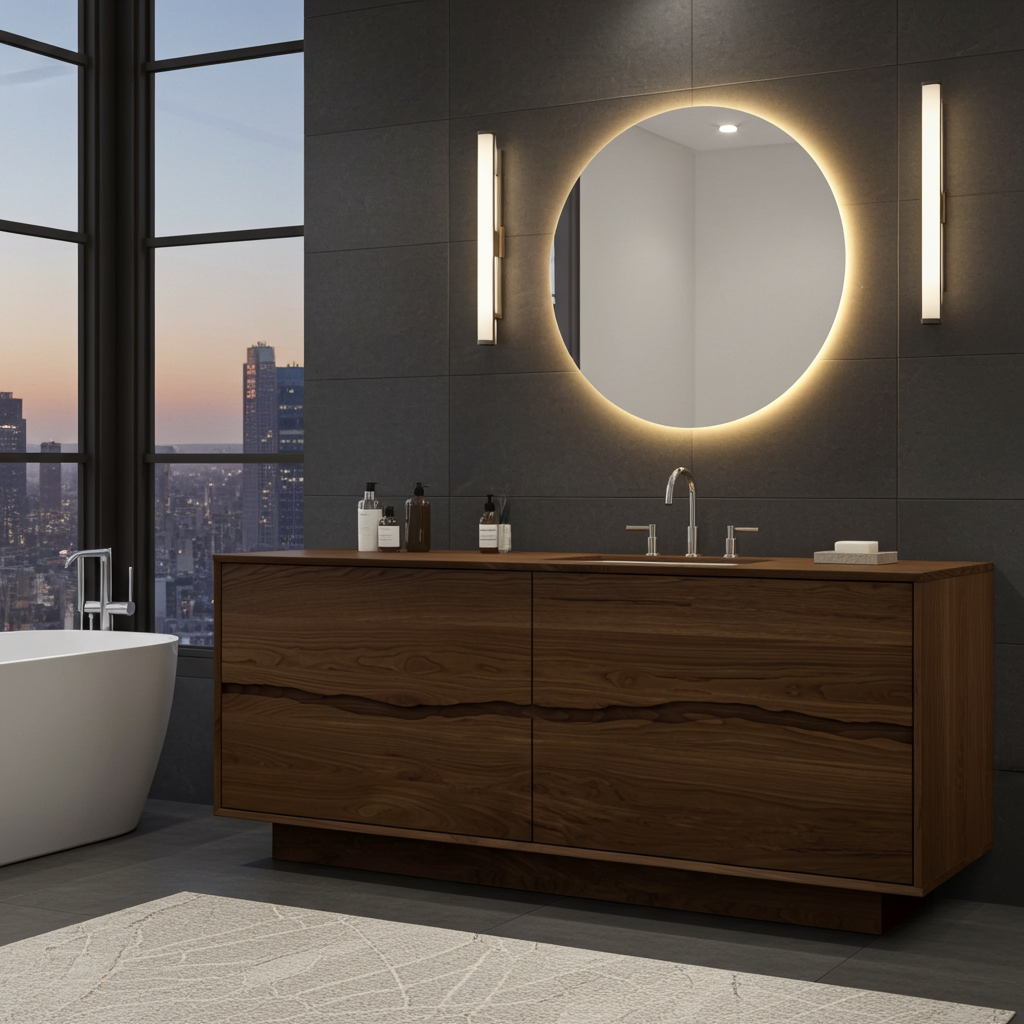 Vanderloc Ventura Four-Drawer Double Bath Vanity With Integrated Countertop