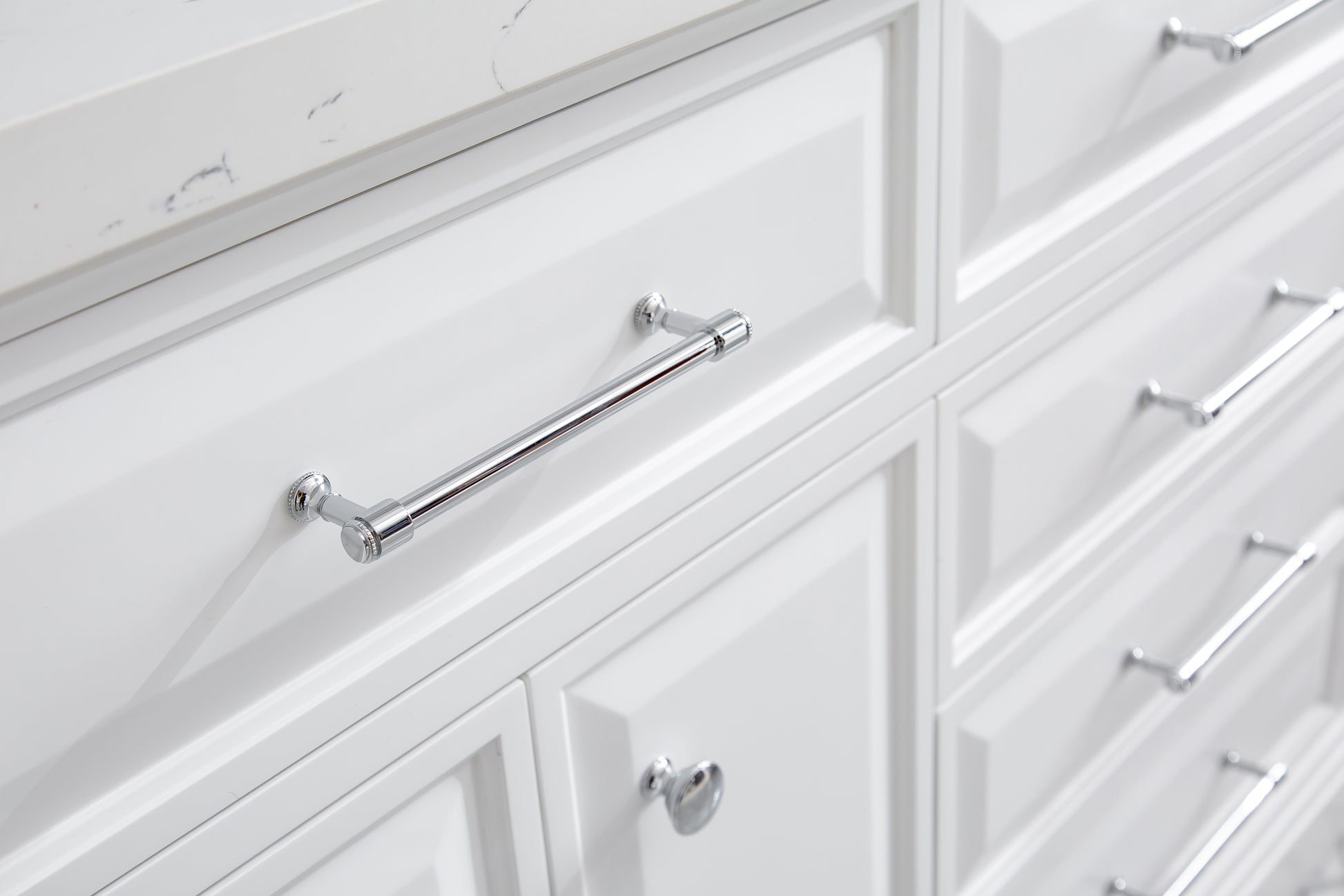 Palace 72 in. W Bath Vanity in Pure White with Quartz Vanity Top with White Basin | Water Creation