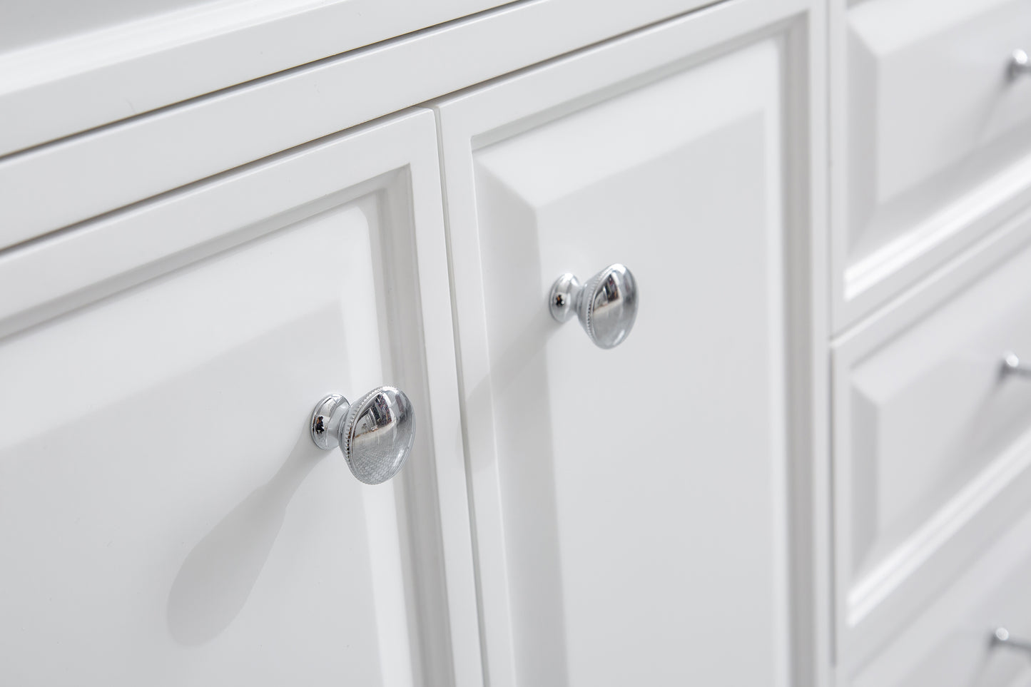 Palace 72 in. W Bath Vanity in Pure White with Quartz Vanity Top with White Basin | Water Creation