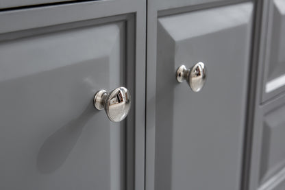 Palace 72 in. W Bath Vanity in Cashmere Grey with Quartz Vanity Top with White Basin | Water Creation