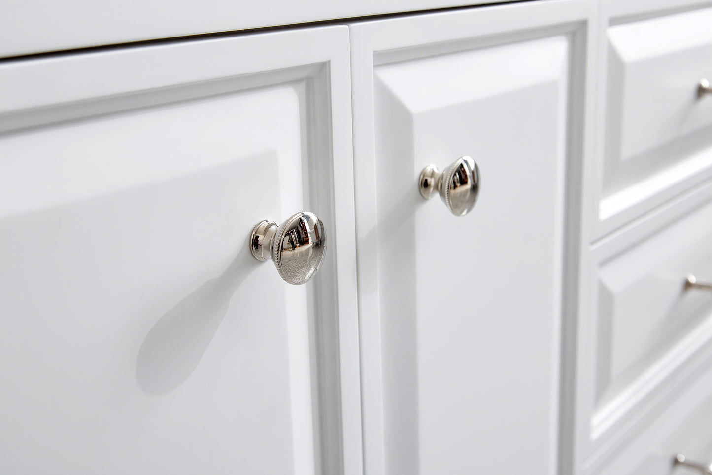 Palace 72 in. W Bath Vanity in Pure White with Quartz Vanity Top with White Basin | Water Creation