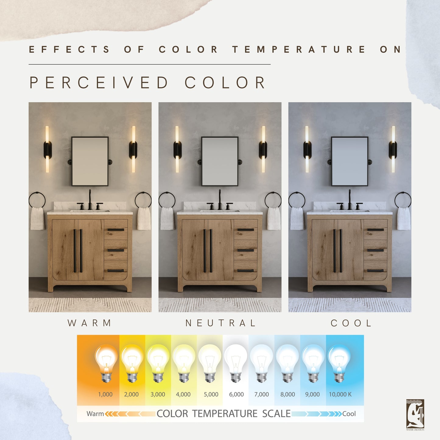Perris 36 in. Single Sink Bath Vanity in Weathered Oak with Carrara White Engineered Stone Top | Water Creation