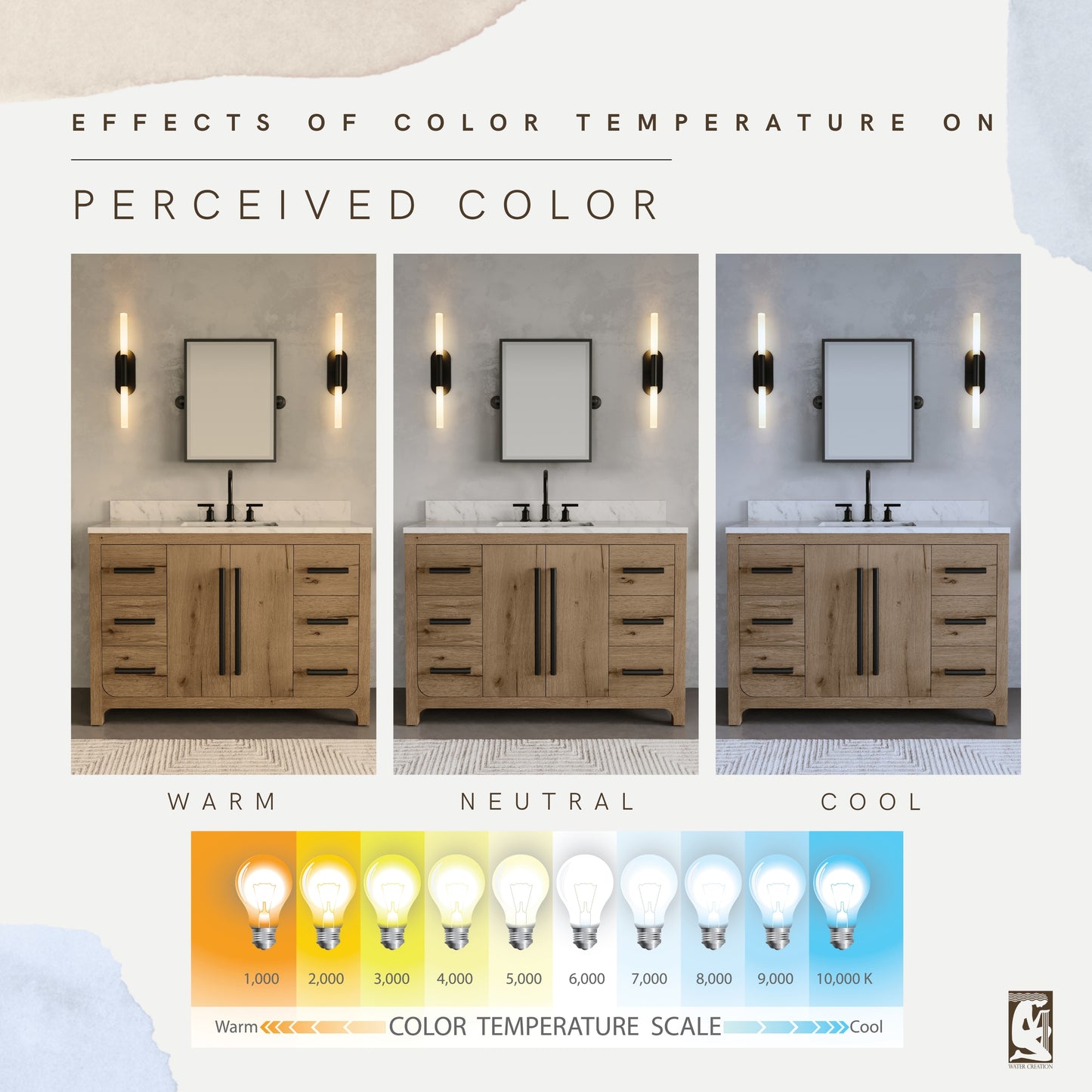 Perris 48 in. Single Sink Bath Vanity in Weathered Oak with Carrara White Engineered Stone Top | Water Creation
