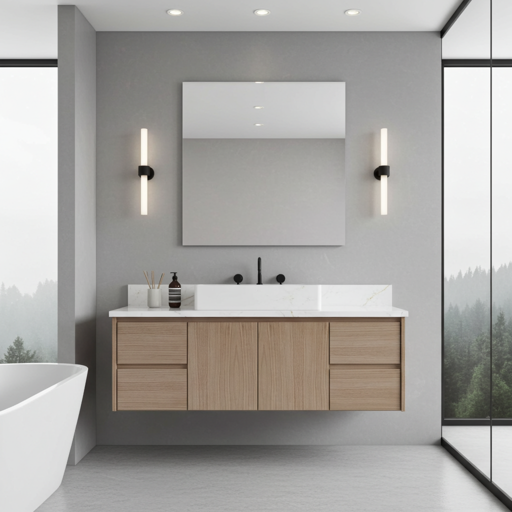Vanderloc Gilded Single Extra Wide Bath Floating Vanity (Top and Faucet Not Included)