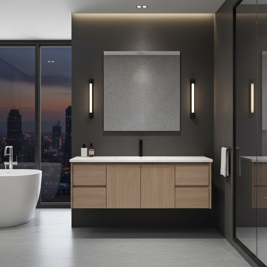 Vanderloc Gilded Single Extra Wide Bath Floating Vanity (Top and Faucet Not Included)