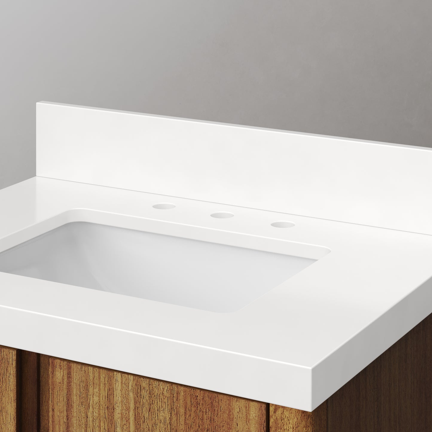 Sequoia 30 in. x 34.4 in. H Single Sink Bath Vanity in Mango Wood With White Brook Quartz Top | Water Creation