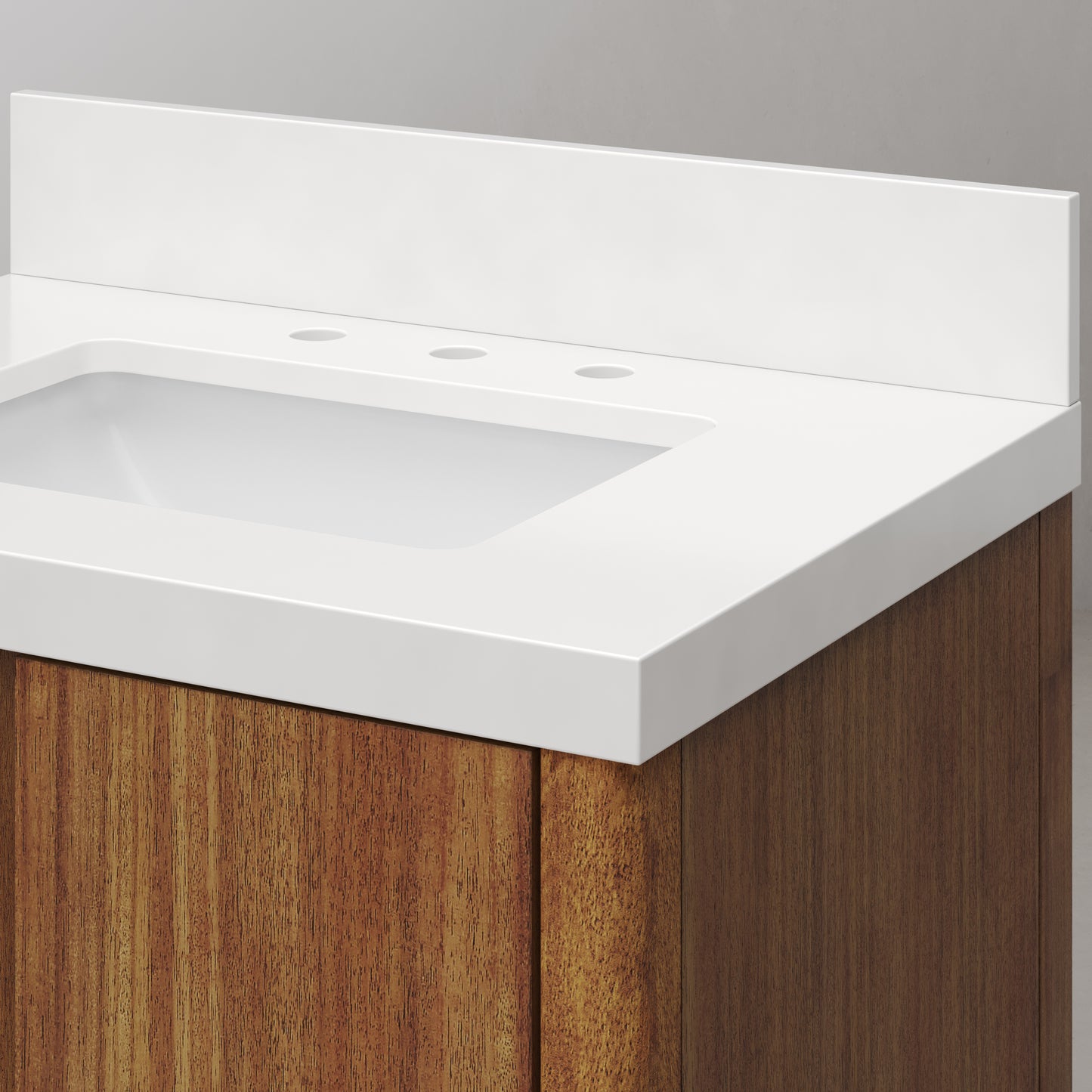 Sequoia 30 in. x 34.4 in. H Single Sink Bath Vanity in Mango Wood With White Brook Quartz Top | Water Creation