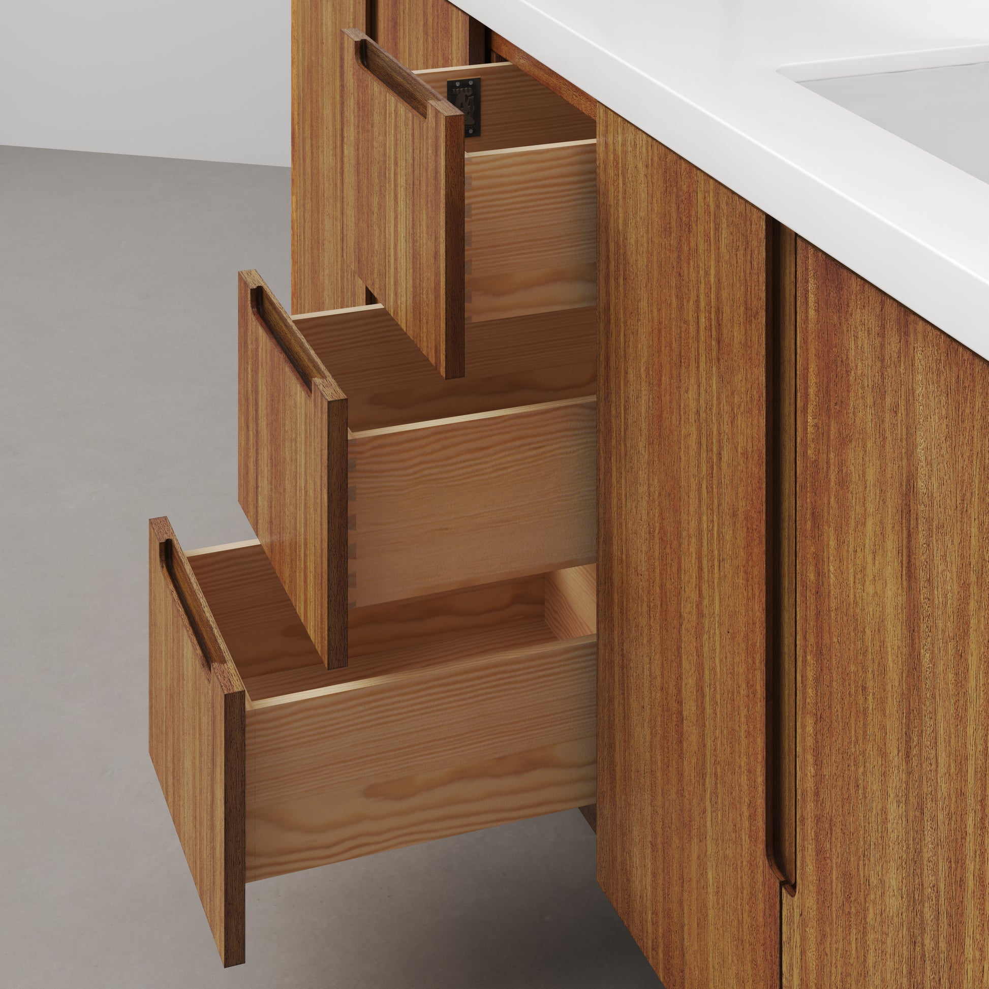 Sequoia 72 In. x 34.4 in. H Double Sink Bath Vanity in Mango Wood with White Quartz Top | Water Creation