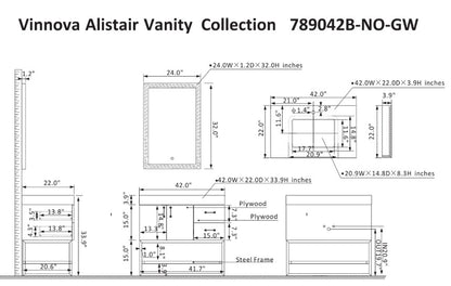 Vinnova Alistair bathroom vanity in North American Oak — view 10