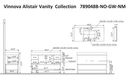 Vinnova Alistair bathroom vanity in North American Oak — view 5