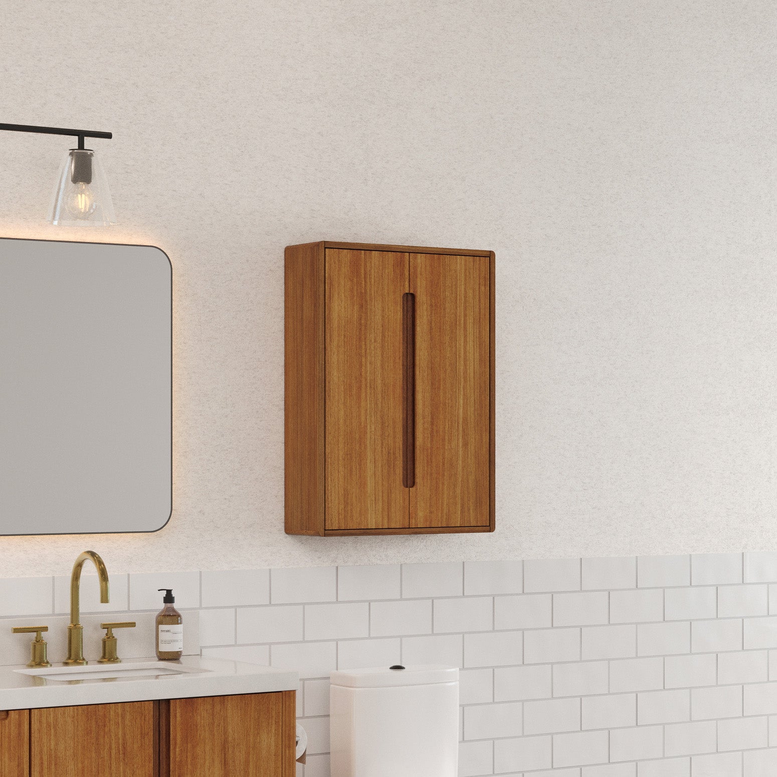 Sequoia 24 in. W x 8 in. D x 33 in. H Bathroom Storage Wall Cabinet in Mangowood | Water Creation