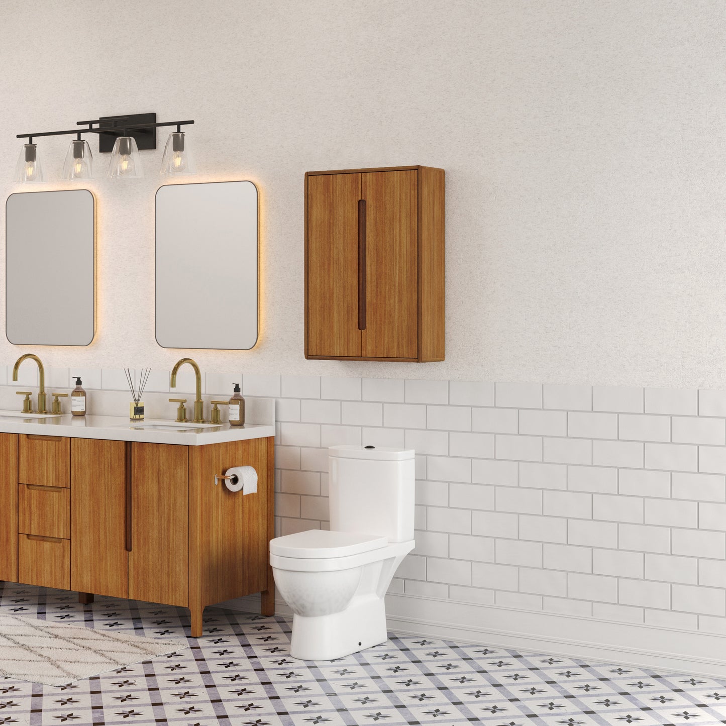 Sequoia 24 in. W x 8 in. D x 33 in. H Bathroom Storage Wall Cabinet in Mangowood | Water Creation