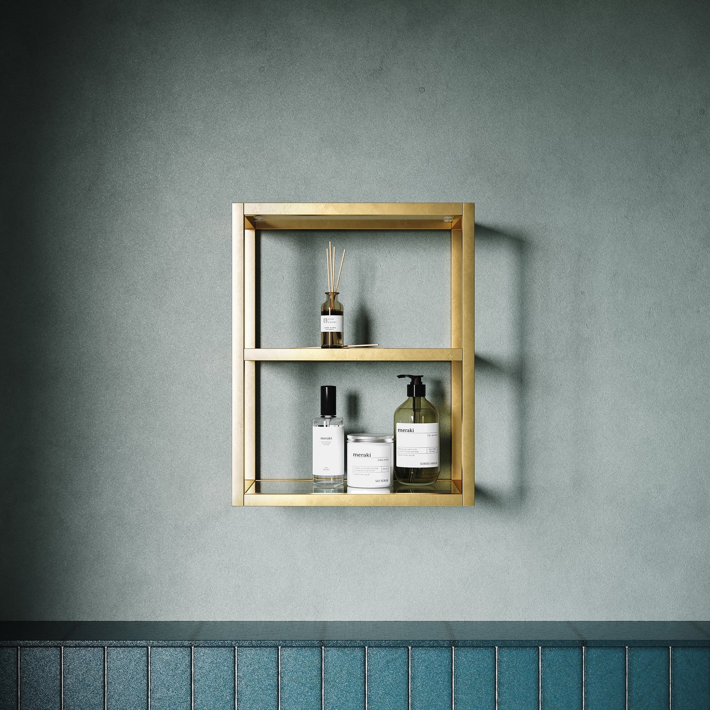 Swiss Madison, Pierre 16"x20"x10" Wall-Mounted Linen Cabinet in Brushed Gold