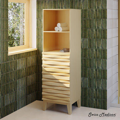 Swiss Madison Cascade freestanding bathroom vanity in Natural Oak — view 5