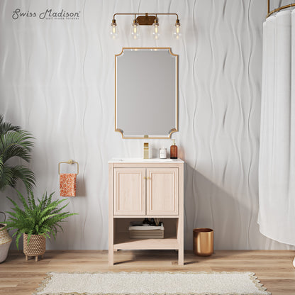 Swiss Madison, Chateau 24" Freestanding Bathroom Vanity in White Oak with Sink Top