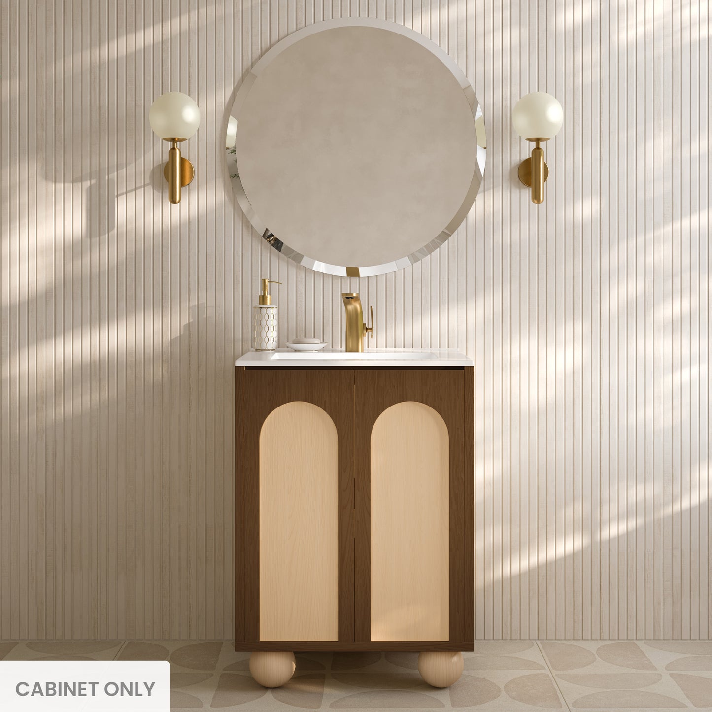 Swiss Madison Plaisir II 24-inch freestanding bathroom vanity in Brown Oak — view 2