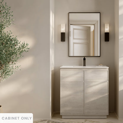 Swiss Madison St. Tropez 36-inch freestanding bathroom vanity in White Oak — view 2
