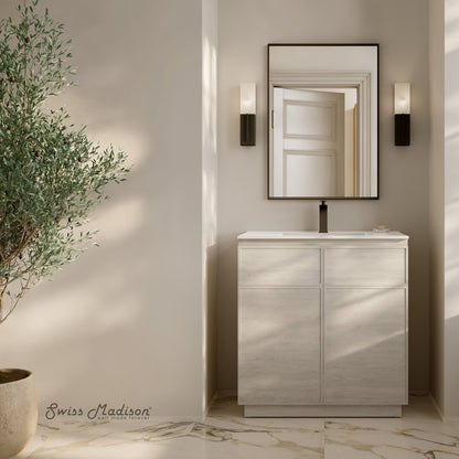 Swiss Madison St. Tropez 36-inch freestanding bathroom vanity in White Oak — view 5