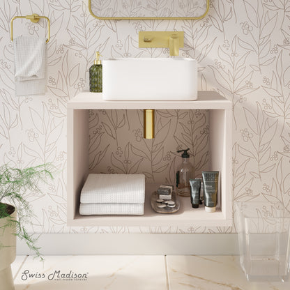 Swiss Madison, Concorde 24'' Wall-Hung Vanity In White Oak