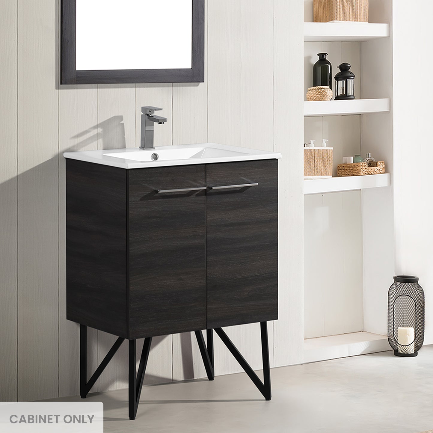 Swiss Madison, Annecy 24 Black Walnut Bathroom Vanity Cabinet Only (SM-BV222)