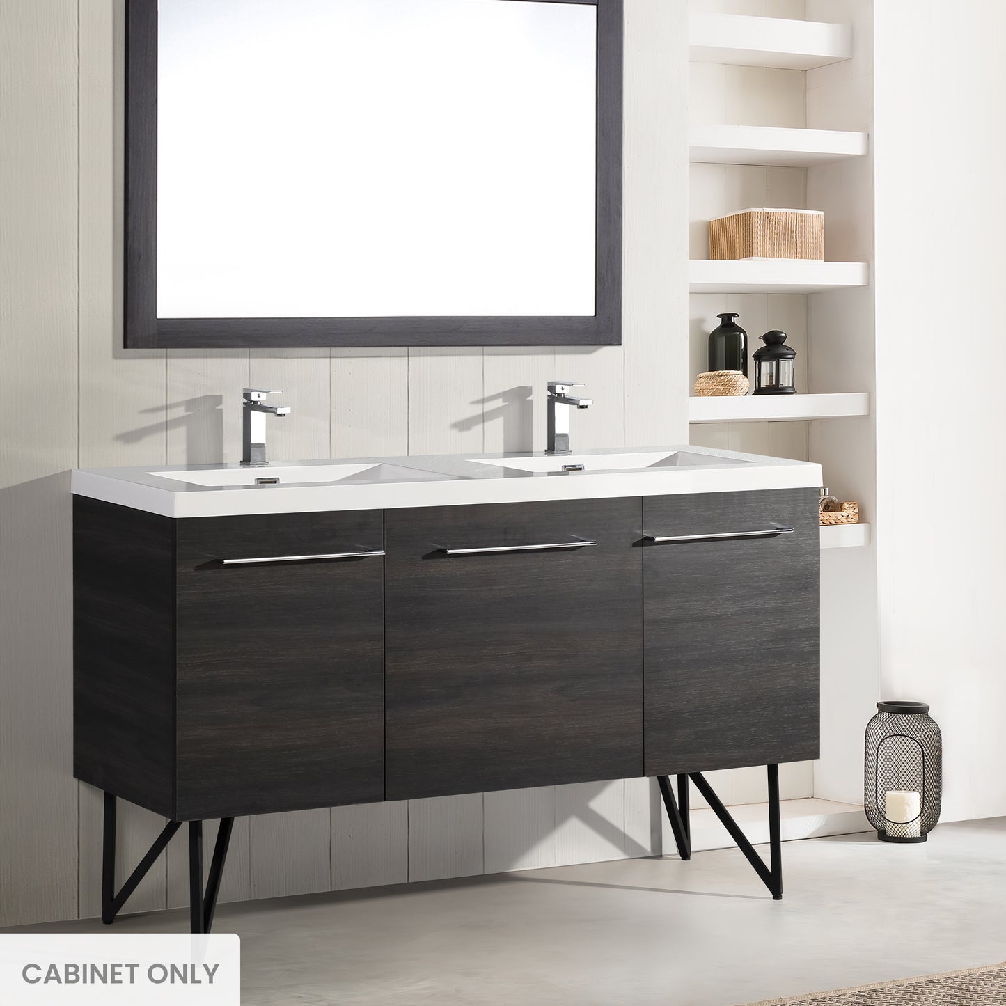 Swiss Madison, Annecy 60 Black Walnut Bathroom Vanity Cabinet Only (SM-BV226)