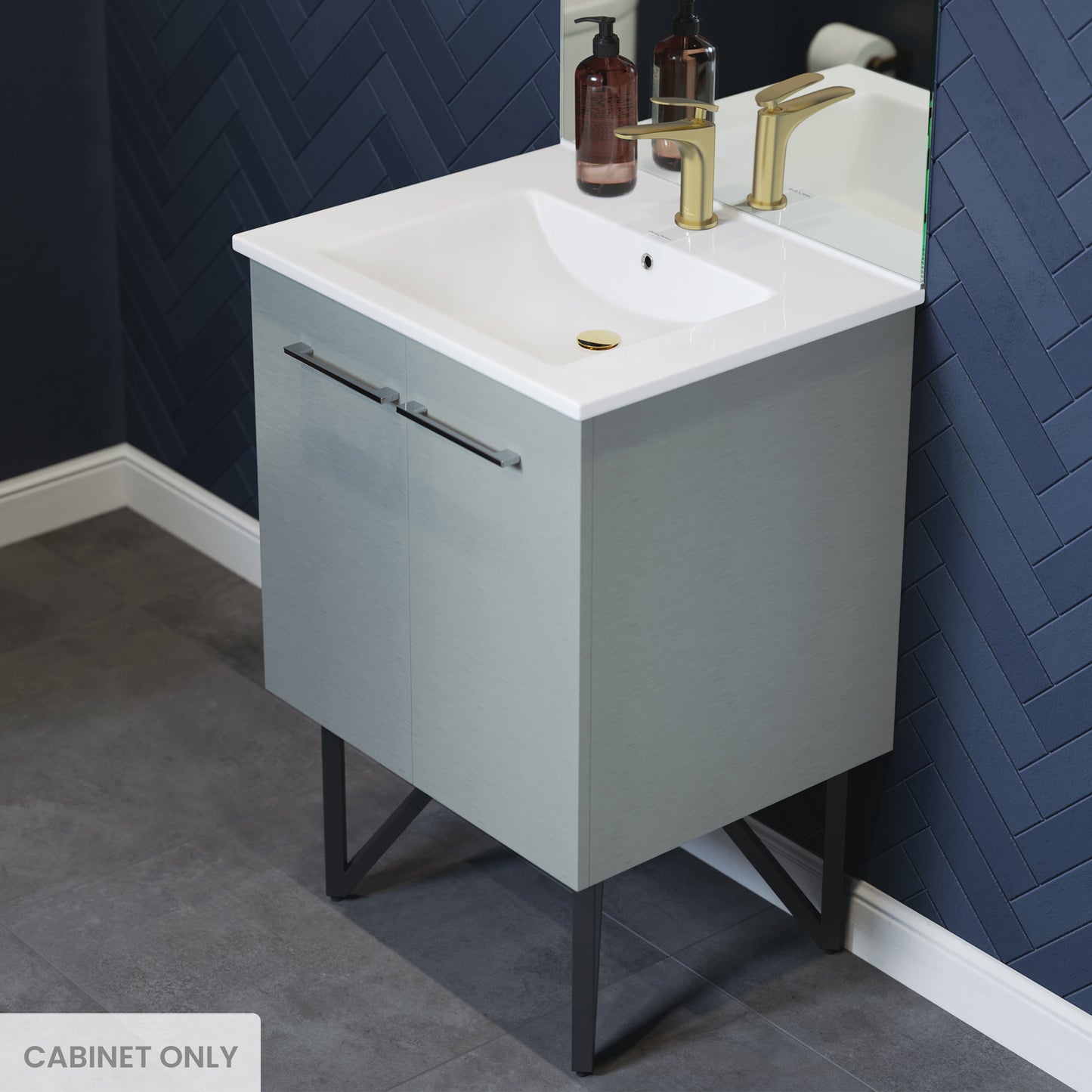 Swiss Madison, Annecy 24 Brushed Grey Bathroom Vanity Cabinet Only (SM-BV232)