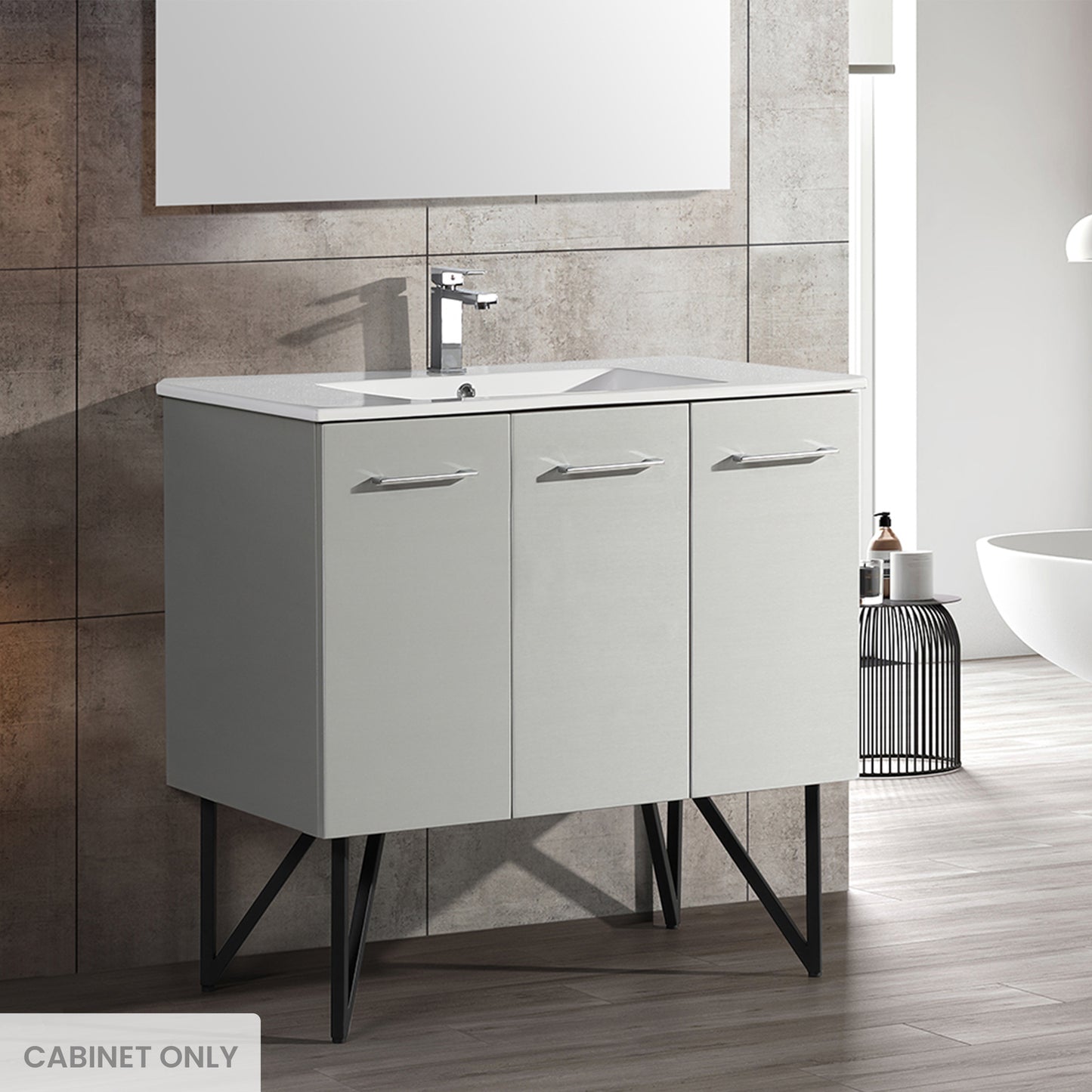 Swiss Madison, Annecy 36" Bathroom Vanity in Brushed Grey - Cabinet Only